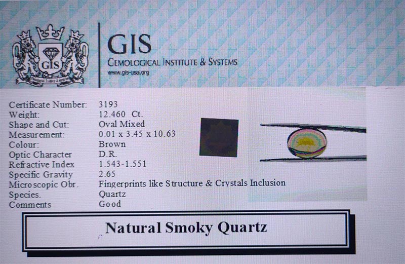 Smoky Quartz 12.46 Ct.