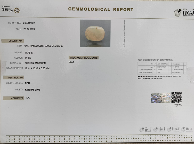 OPL6871 4 OPAL 11.73 Ct.