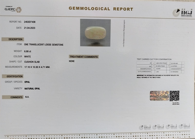 OPL6887 4 OPAL 6.88 Ct.