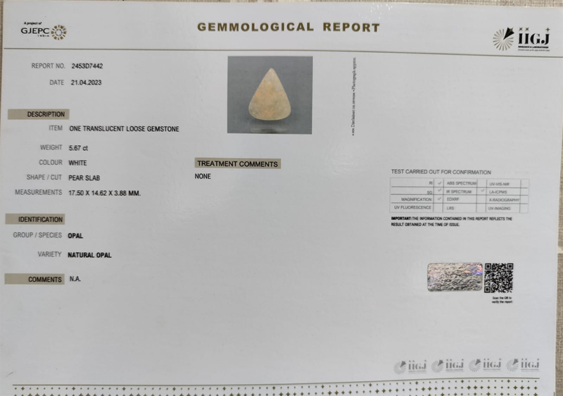 OPAL 5.67 Ct. 4 OPL6891 4 OPAL 5.67 Ct.