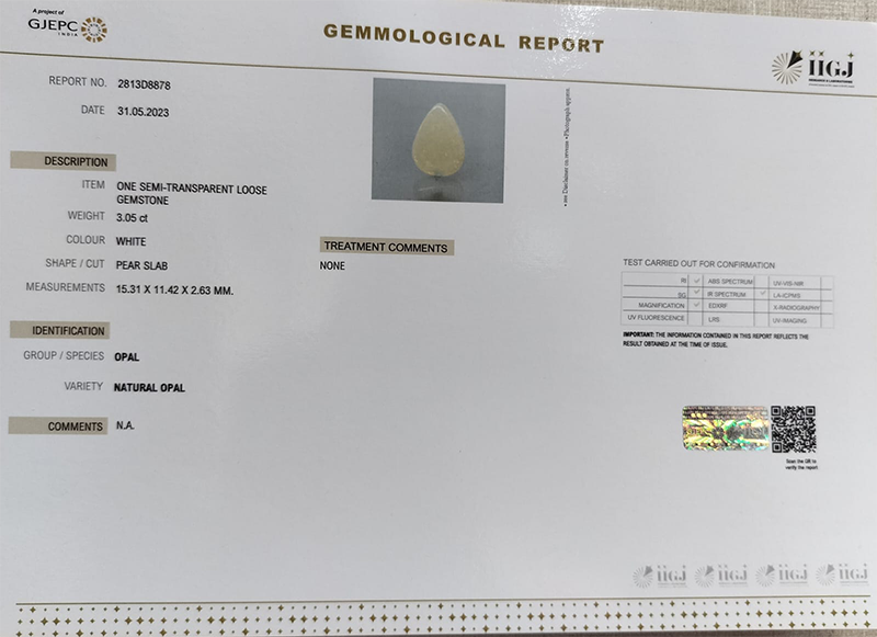 OPAL 3.05 Ct. 5 OPL6966 4 OPAL 3.05 Ct.