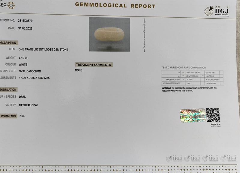 OPL6967 4 OPAL 4.19 Ct.