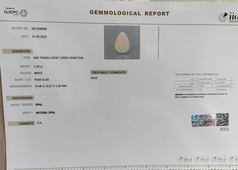 OPAL 2.29 Ct. 5 OPL6984 4 OPAL 2.29 Ct.