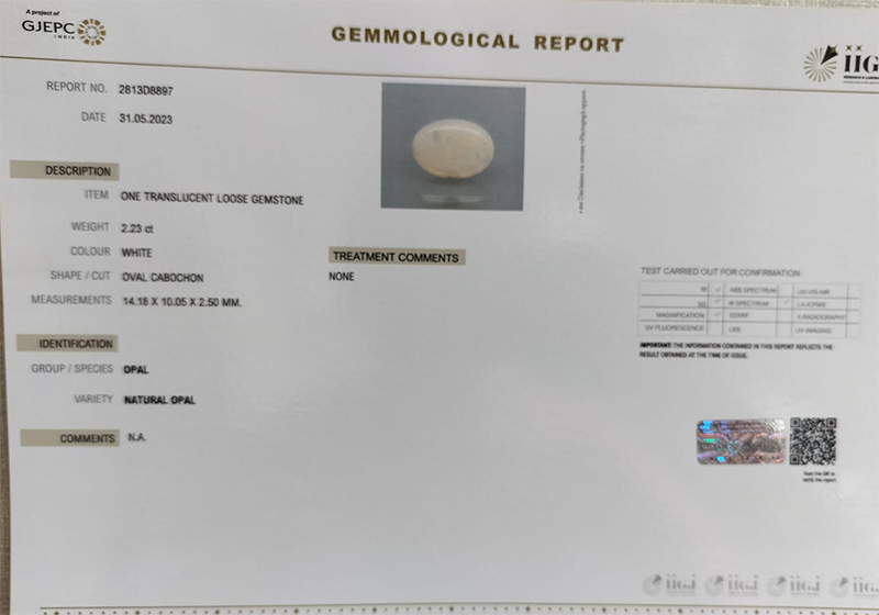 OPAL 2.23 Ct. 5 OPL6985 4 OPAL 2.23 Ct.