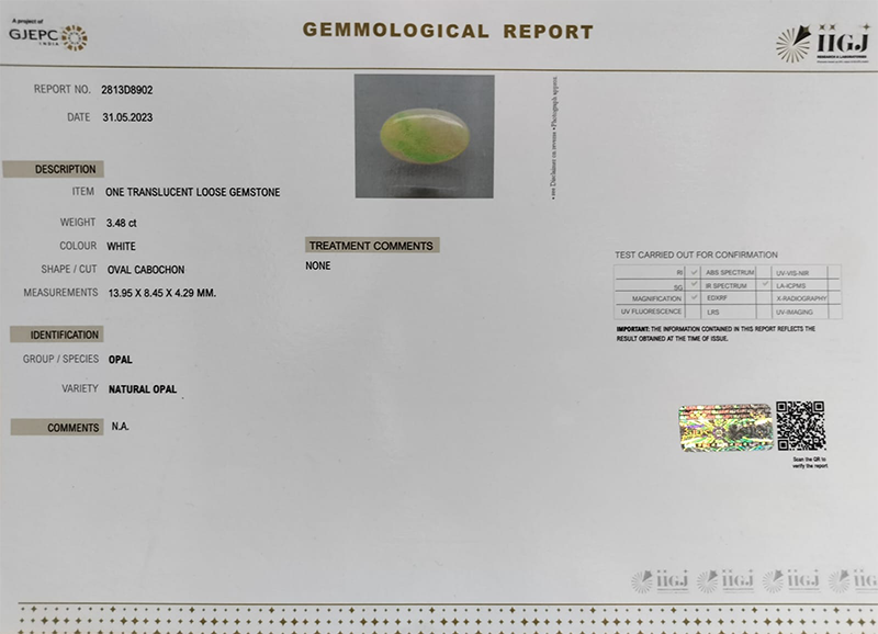 OPL6990 4 OPAL 3.48 Ct.