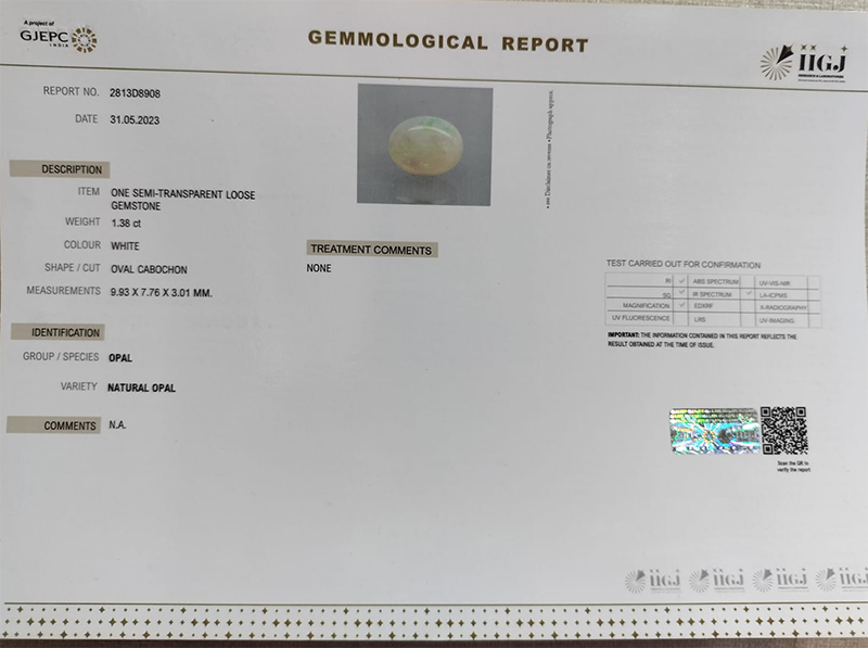 OPAL 1.38 Ct. 5 OPL6996 4 OPAL 1.38 Ct.