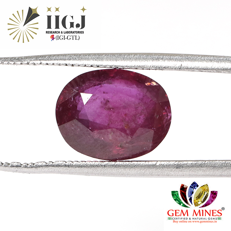 RUB5641 2 RUBY 5.14 Ct.