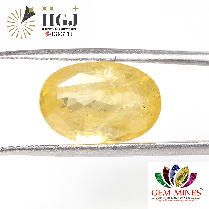 YSP10089 1 YELLOW SAPPHIRE 10.1 Ct.