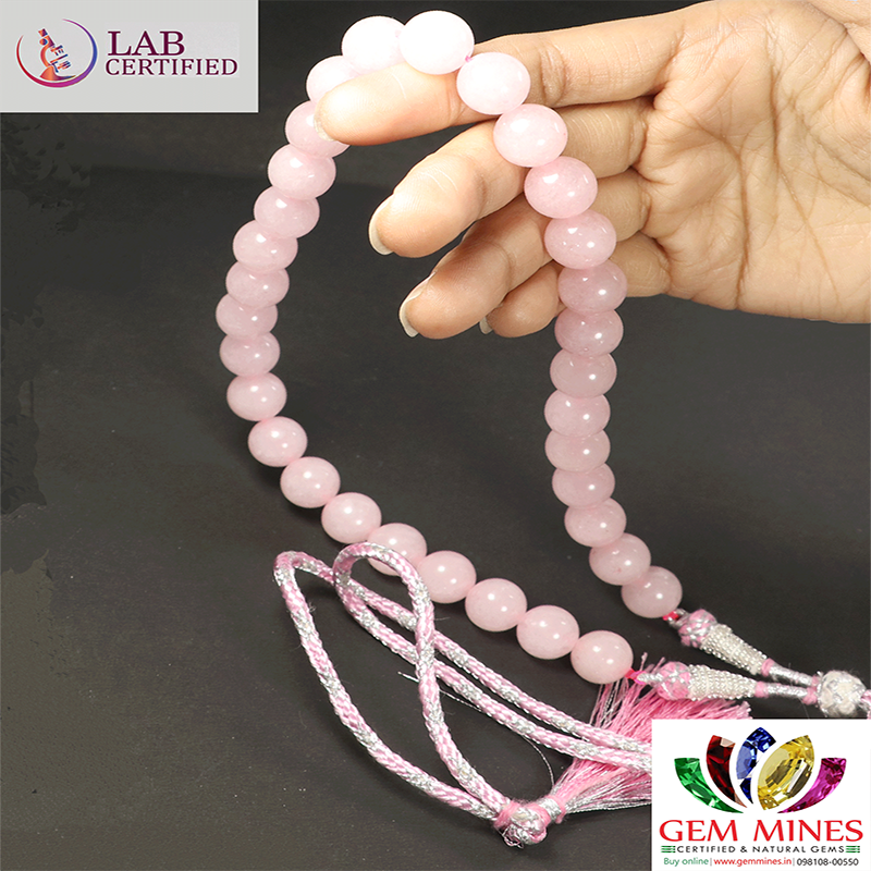 Certified Natural Rose Qouts Mala.