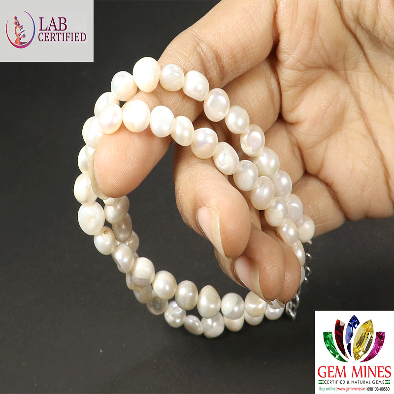 Certified Natural Pearl Mala.