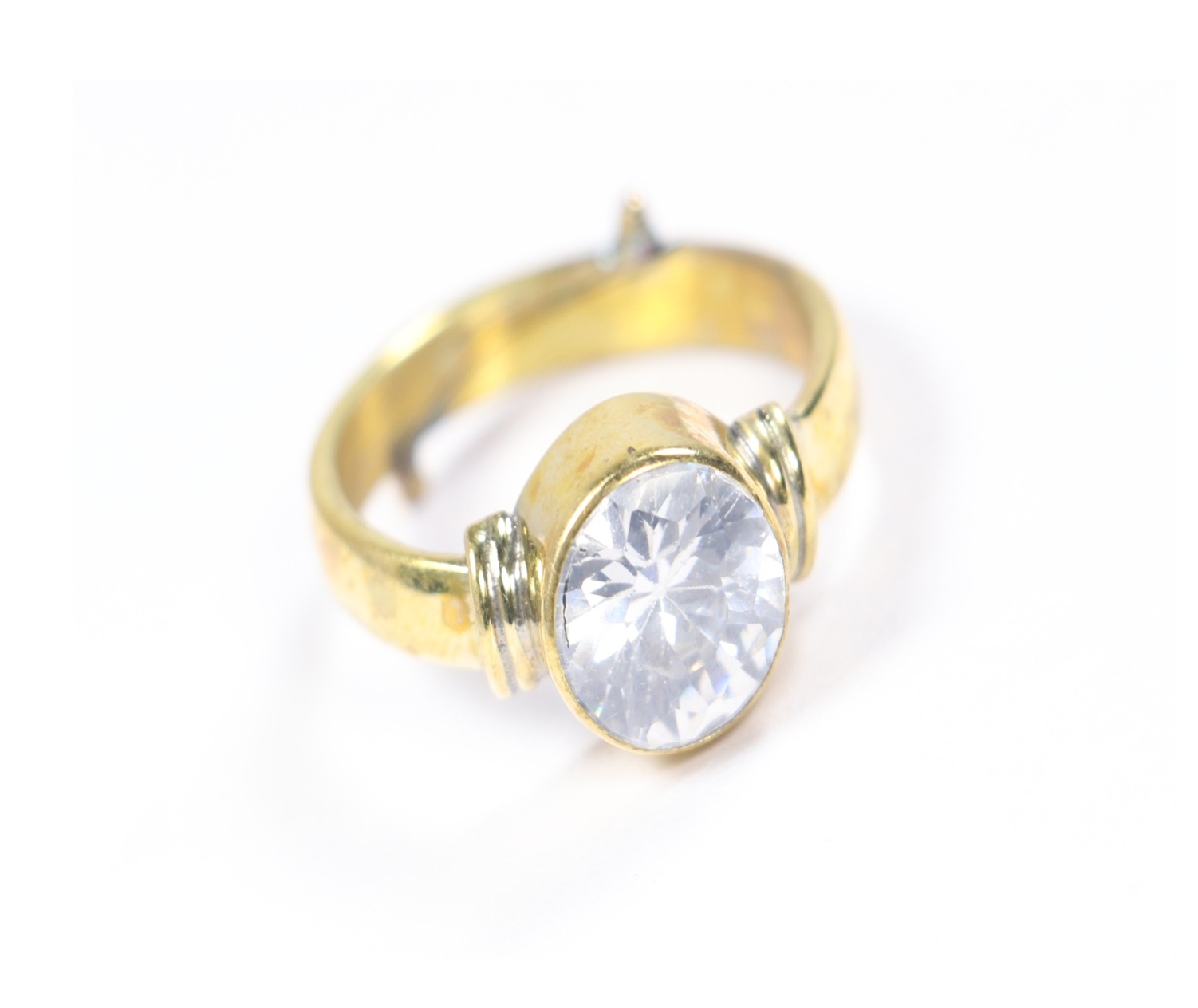 Cambodian Yellow Zircon, Natural White Zircon Ring in Platinum Over SS -  Size 9 | eBay