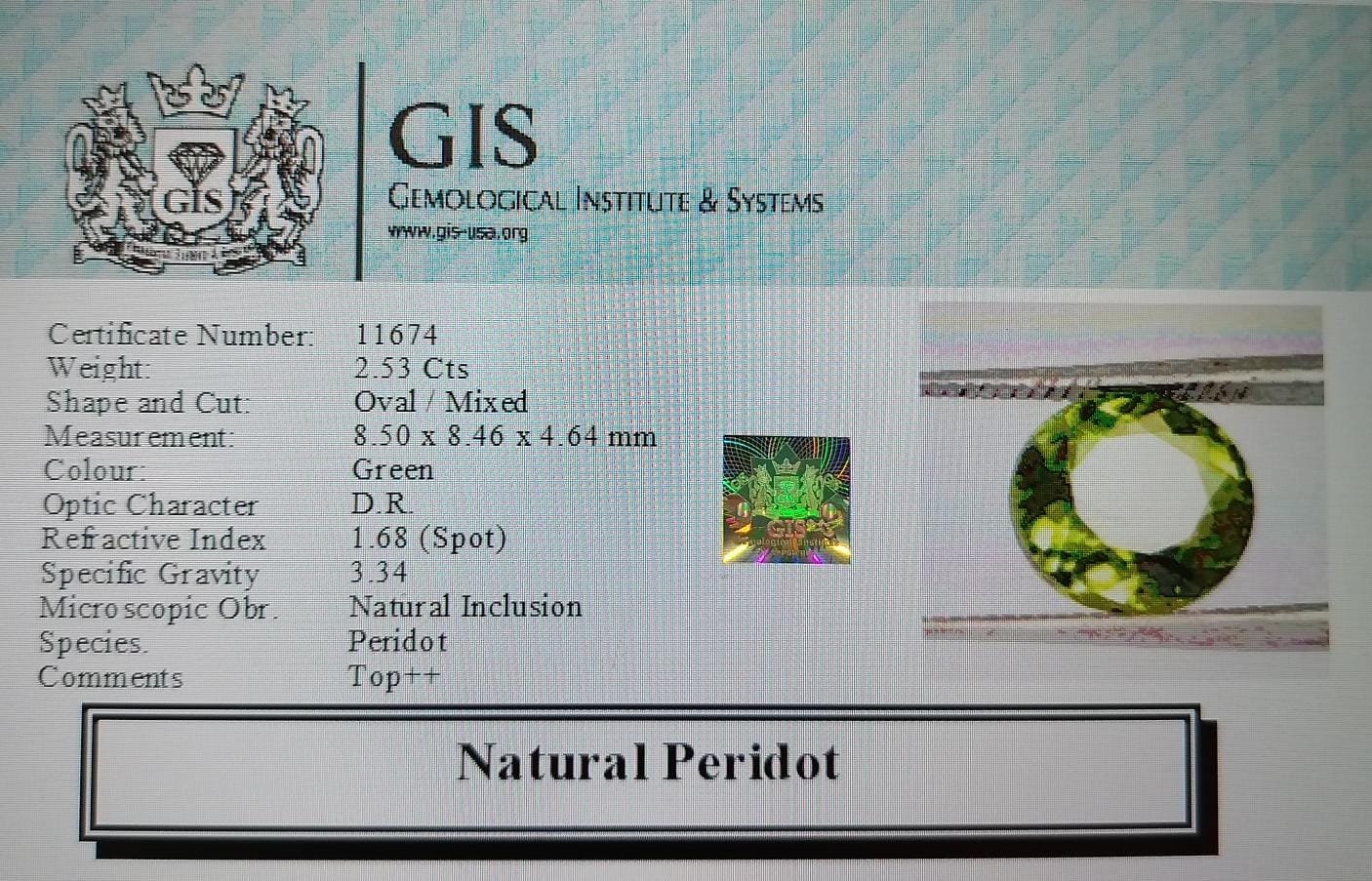 NPD667 4 PERIDOT 2.53 Ct.