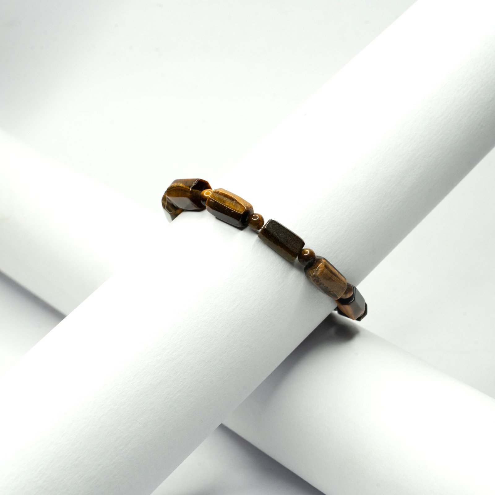Tiger eyecylinder1 scaled Tiger's Eye Rectangular Bracelet