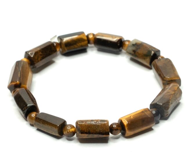 tiger eye cylinder 1 Tiger's Eye Rectangular Bracelet