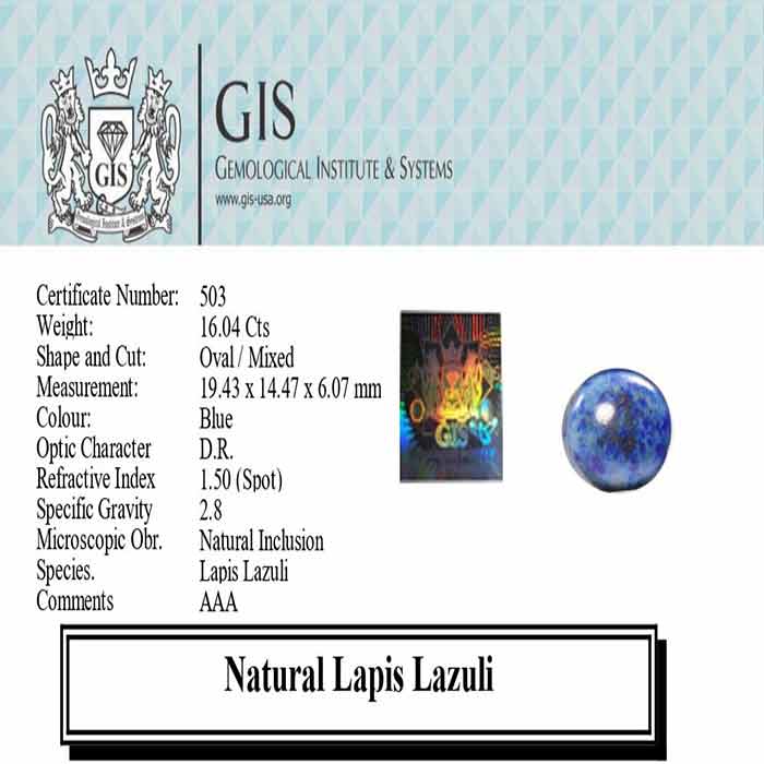 LAPIS LAZULI 16.04 Ct.