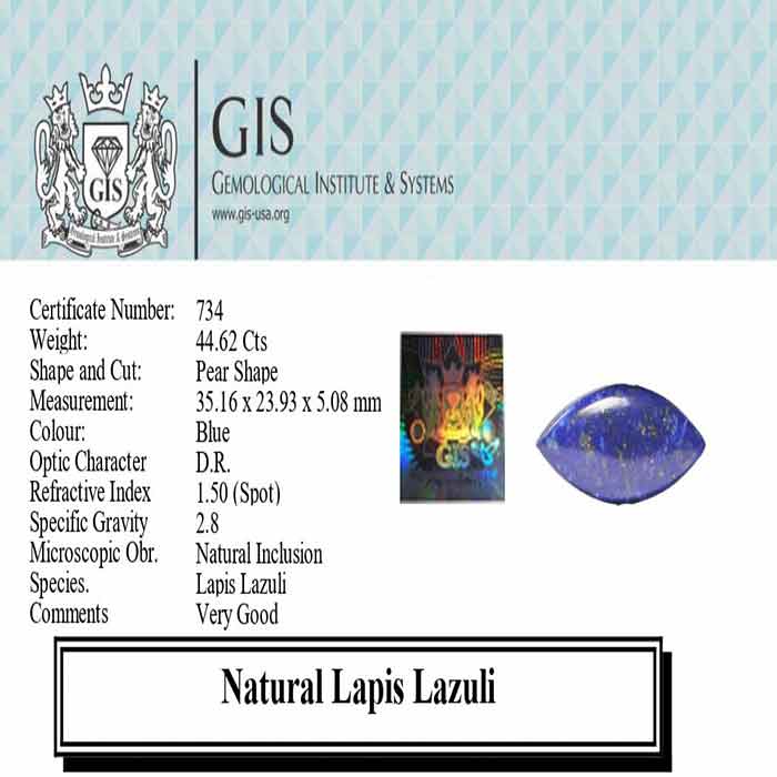 LAPIS LAZULI 44.62 Ct.