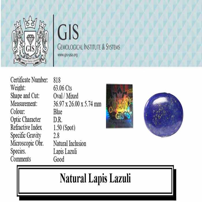 LAPIS LAZULI 63.06 Ct.