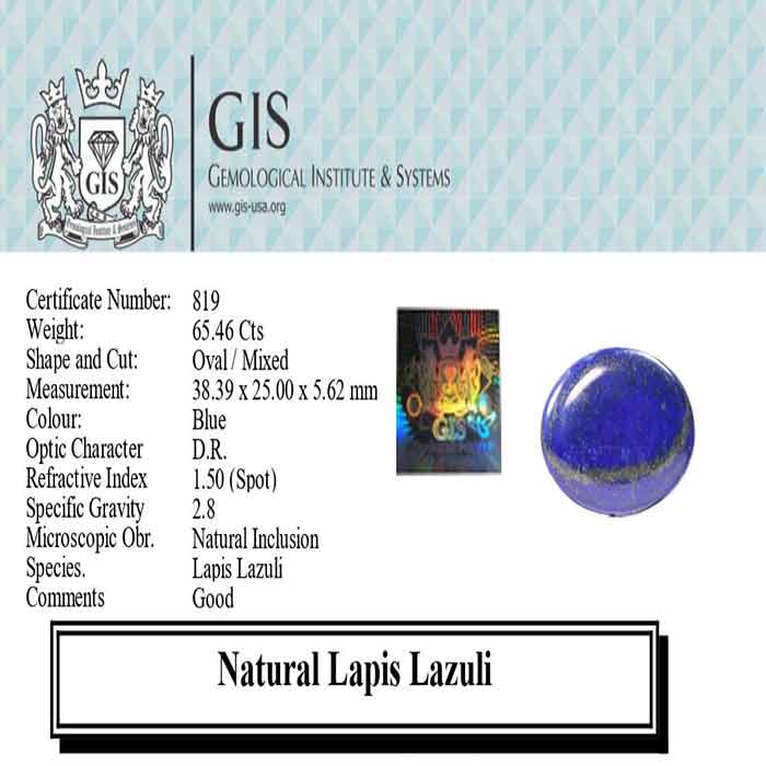 LAPIS LAZULI 65.46 Ct.
