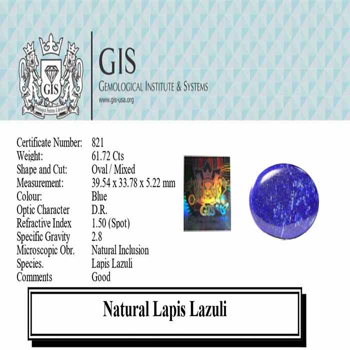 LAPIS LAZULI 61.72 Ct.