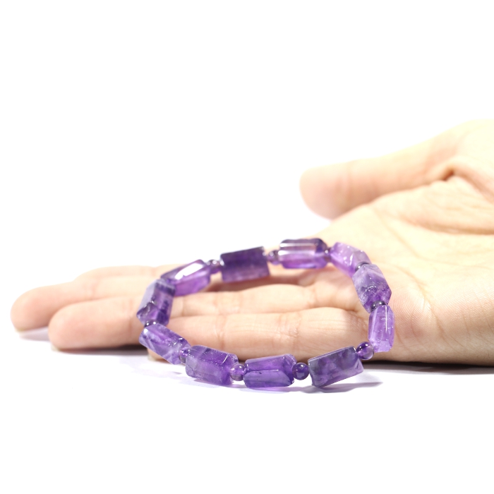 Amethyst Rectangle Bracelet
