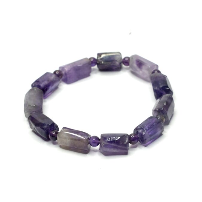 Amethyst cylinder Amethyst Rectangular Bracelet