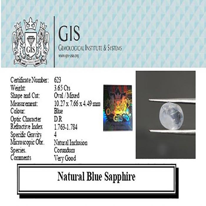BSP11833 4 1 BLUE SAPPHIRE 3.65 Ct.