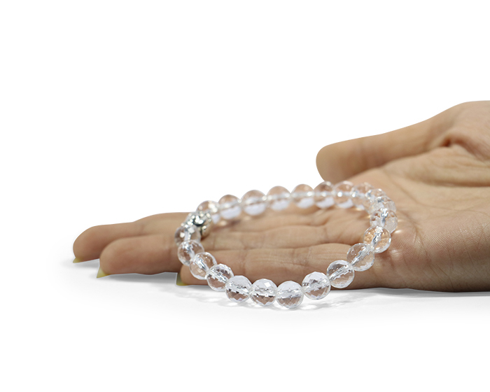 Natural Sphatik Bracelet Pure Crystal Diamond Cut