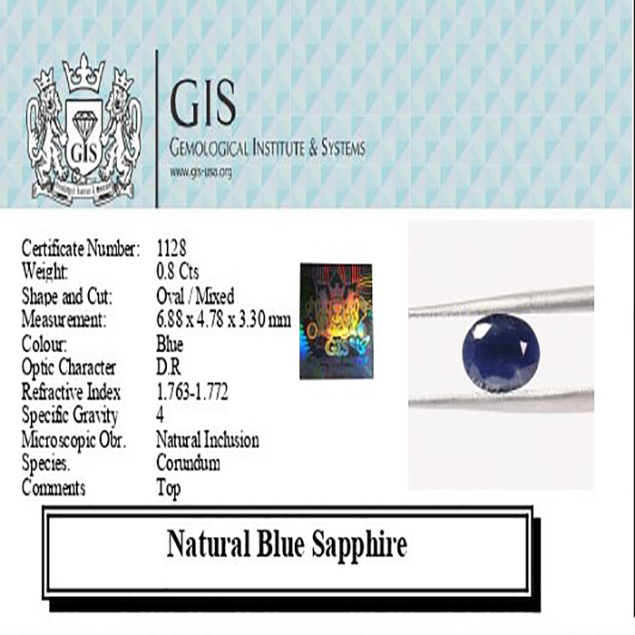 BSP12143 4 1 BLUE SAPPHIRE 0.8 Ct.