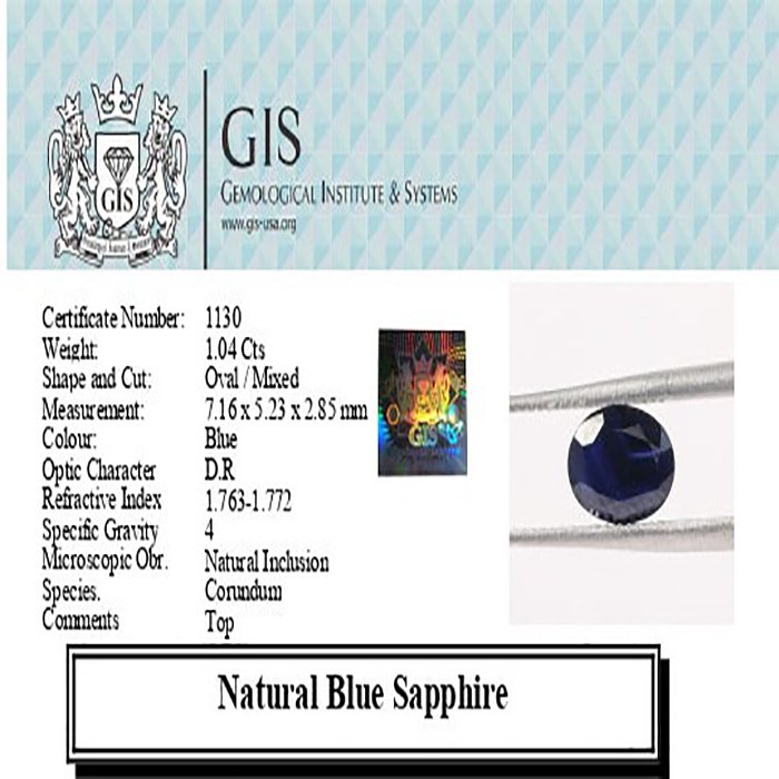 BSP12145 4 1 BLUE SAPPHIRE 1.04 Ct.