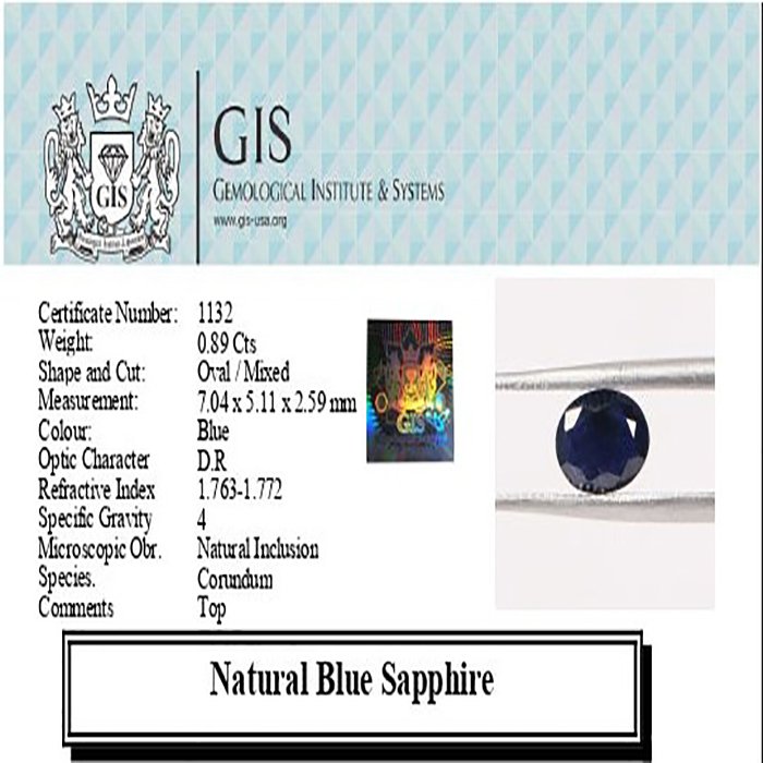 BSP12147 4 1 BLUE SAPPHIRE 0.89 Ct.