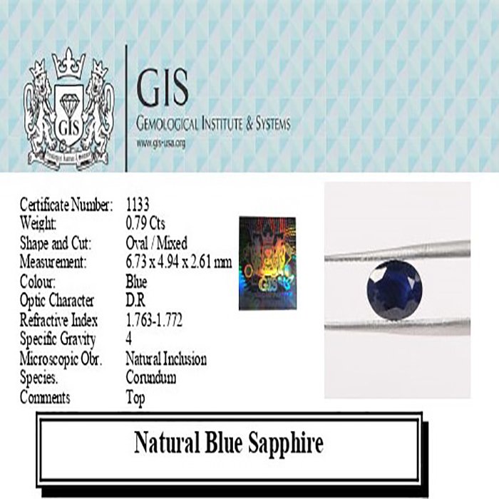 BSP12148 4 1 BLUE SAPPHIRE 0.79 Ct.
