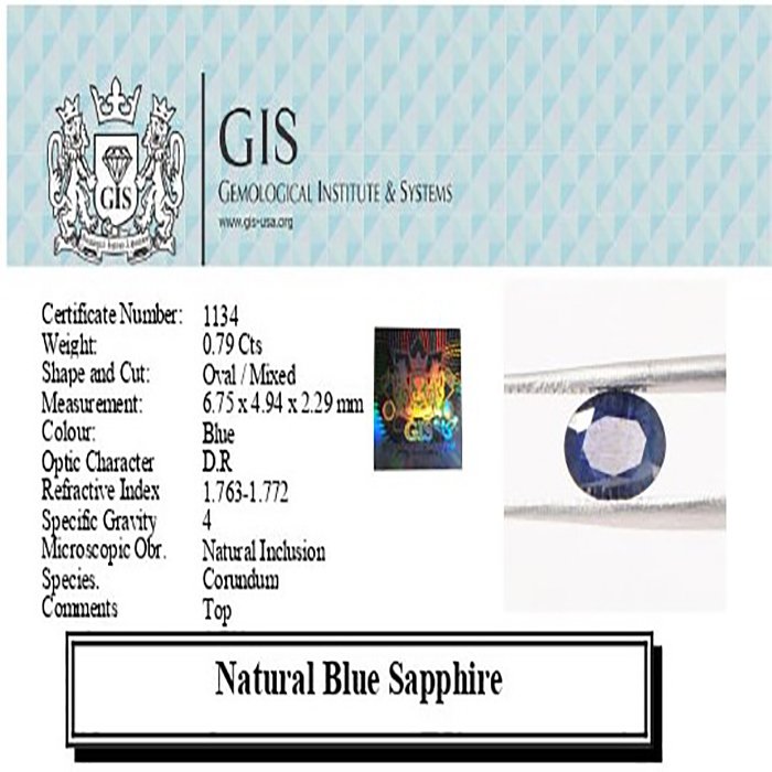 BSP12149 4 1 BLUE SAPPHIRE 0.79 Ct.