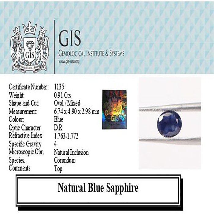 BSP12150 4 1 BLUE SAPPHIRE 0.91 Ct.