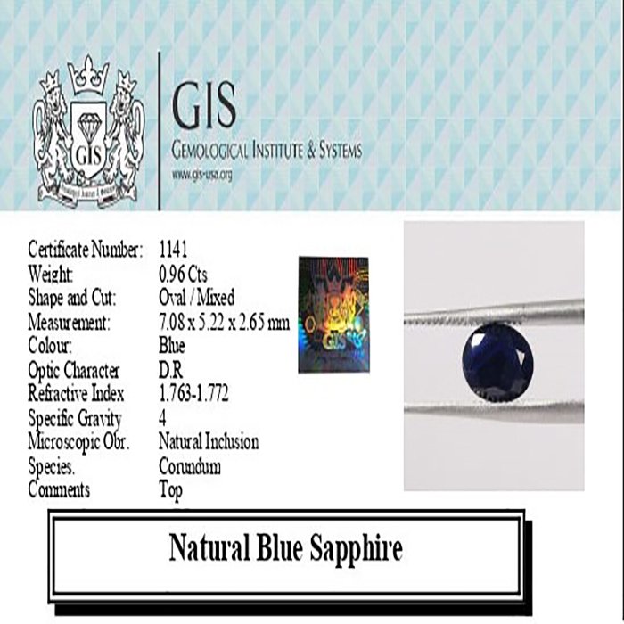 BSP12156 4 1 BLUE SAPPHIRE 0.96 Ct.