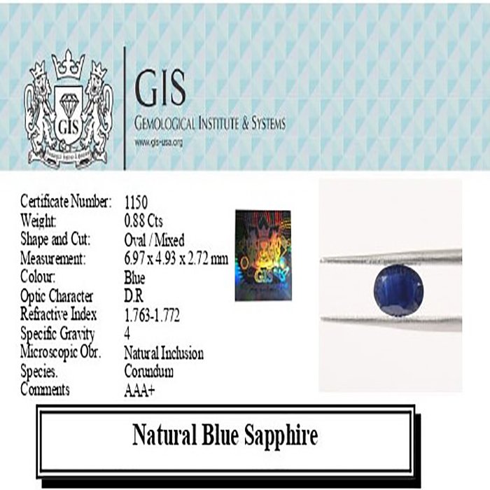 BSP12164 4 1 BLUE SAPPHIRE 0.88 Ct.
