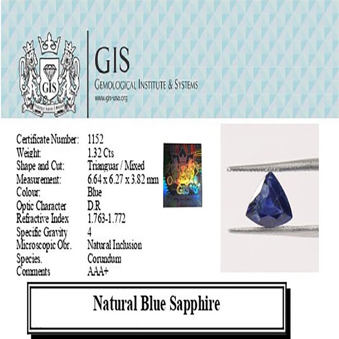 BSP12166 4 1 BLUE SAPPHIRE 1.32 Ct.