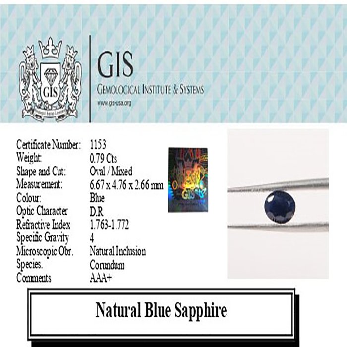 BSP12167 4 1 BLUE SAPPHIRE 0.79 Ct.