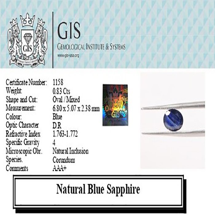 BSP12172 4 1 BLUE SAPPHIRE 0.83 Ct.