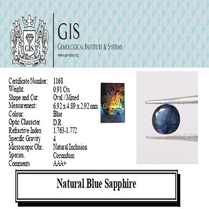 BSP12182 4 1 BLUE SAPPHIRE 0.91 Ct.