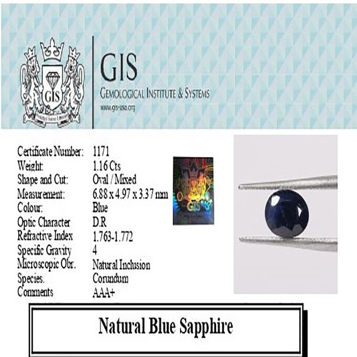 BSP12185 4 1 BLUE SAPPHIRE 1.16 Ct.