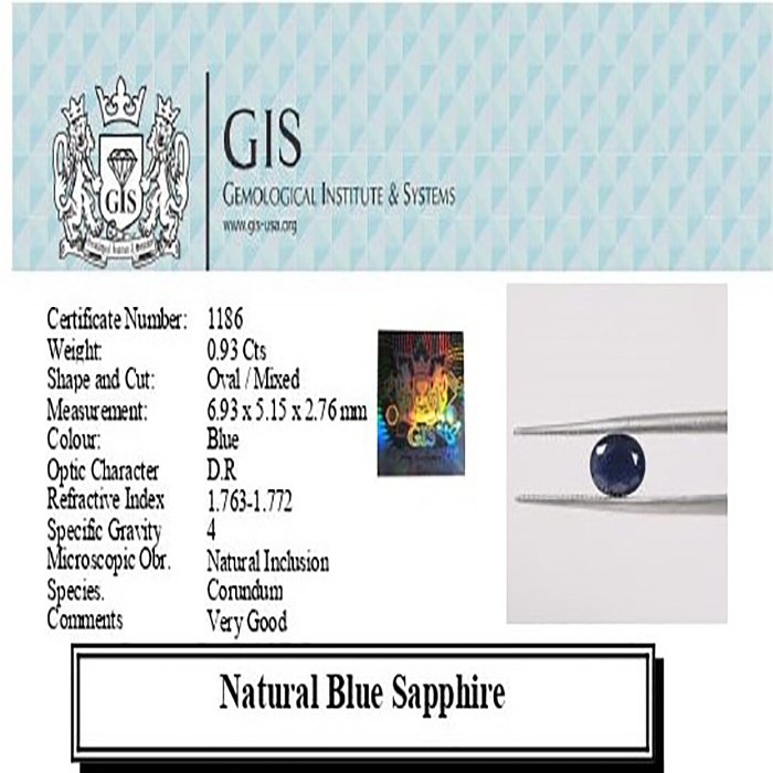 BSP12200 4 1 BLUE SAPPHIRE 0.93 Ct.