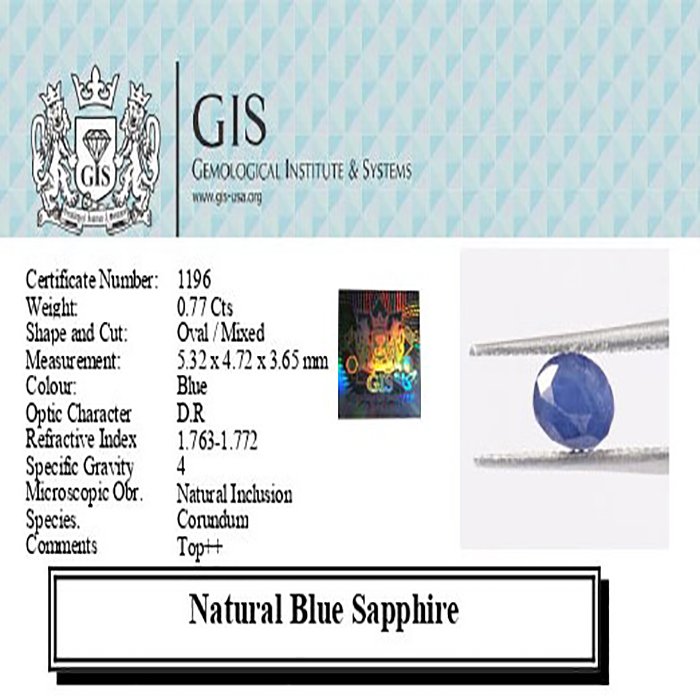 BSP12210 4 1 BLUE SAPPHIRE 0.77 Ct.