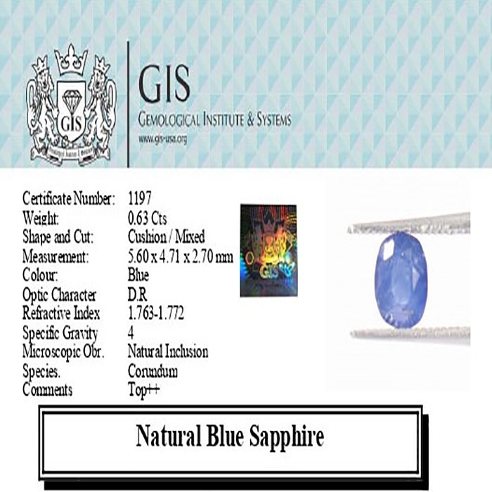 BSP12211 4 1 BLUE SAPPHIRE 0.63 Ct.