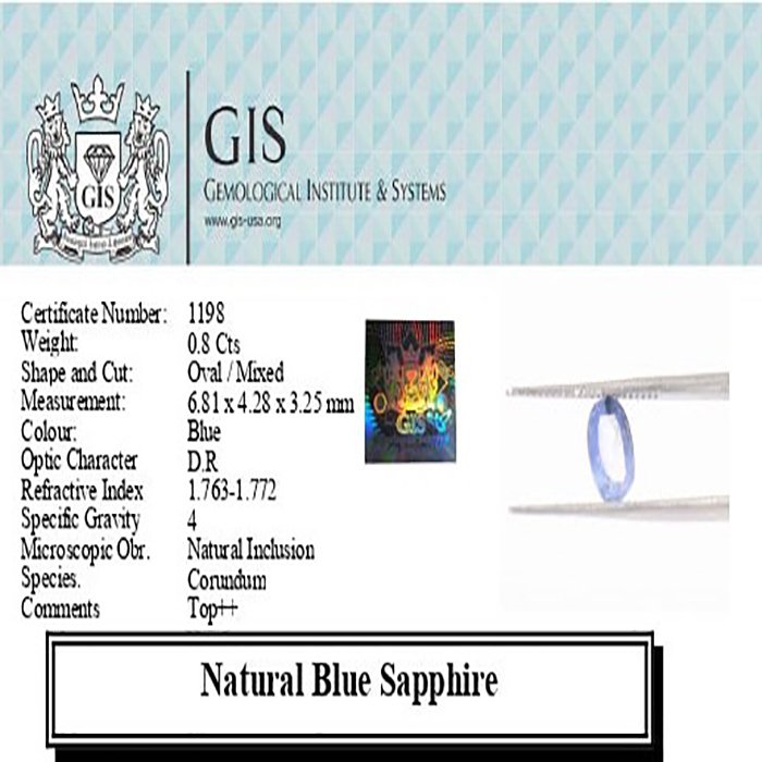 BSP12212 4 1 BLUE SAPPHIRE 0.8 Ct.