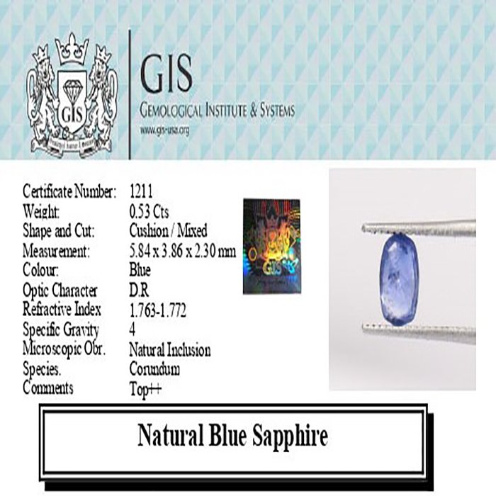 BSP12225 4 1 BLUE SAPPHIRE 0.53 Ct.