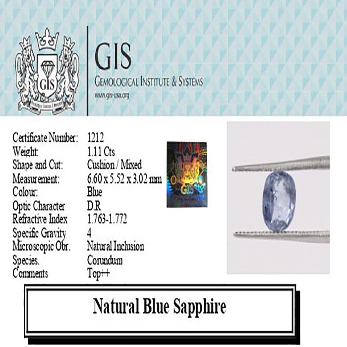 BSP12226 4 1 BLUE SAPPHIRE 1.11 Ct.