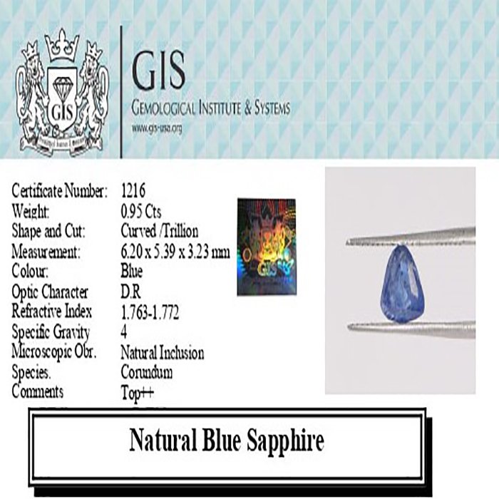 BSP12230 4 1 BLUE SAPPHIRE 0.95 Ct.