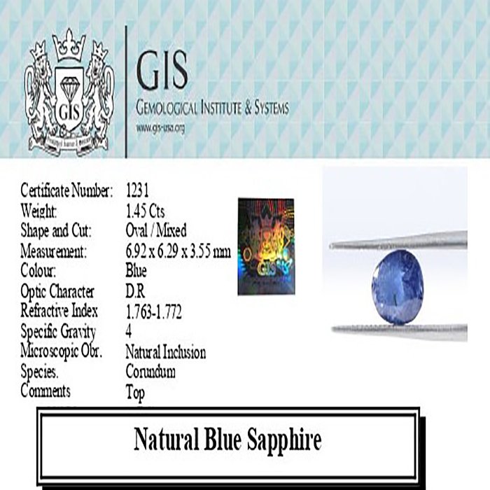 BSP12245 4 1 BLUE SAPPHIRE 1.45 Ct.