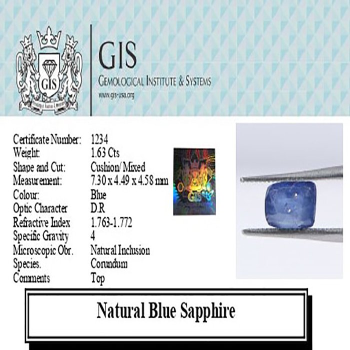 BSP12248 4 1 BLUE SAPPHIRE 1.63 Ct.