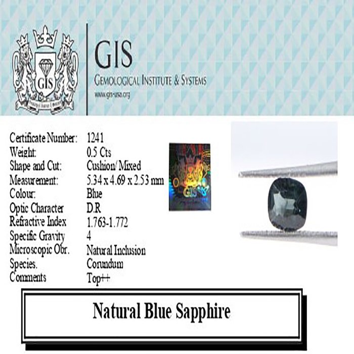 BSP12255 4 1 BLUE SAPPHIRE 0.5 Ct.